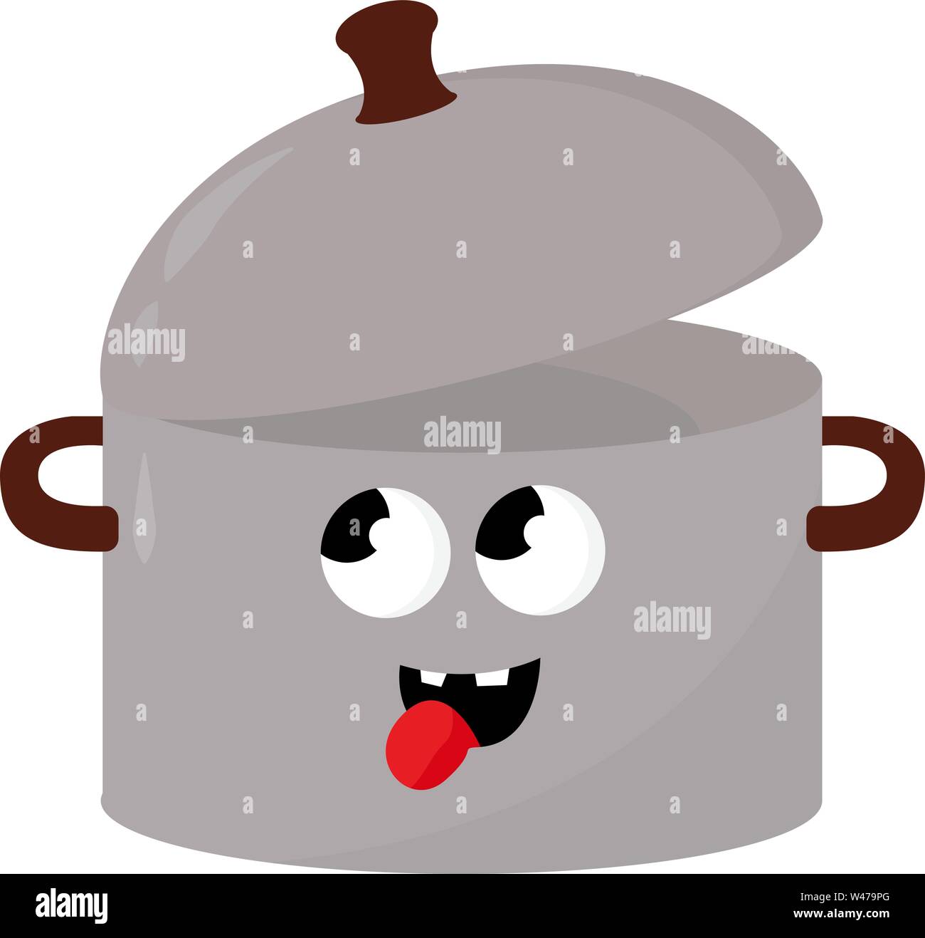 Crazy pentola, illustrazione vettore su sfondo bianco. Illustrazione Vettoriale