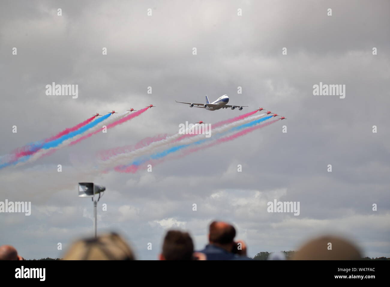 Fairford, UK. Il 20 luglio 2019. British Airways celebra il suo anniversario con un flypast. © Uwe Deffner / Alamy Live News Foto Stock