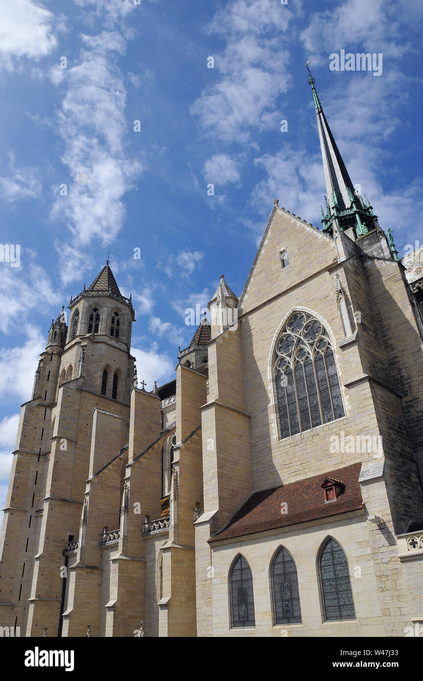 Cattedrale di Saint Benignus di Digione, Cattedrale di Digione, Cathédrale Saint-Bénigne de Dijon, Dijon, Francia, Europa Foto Stock