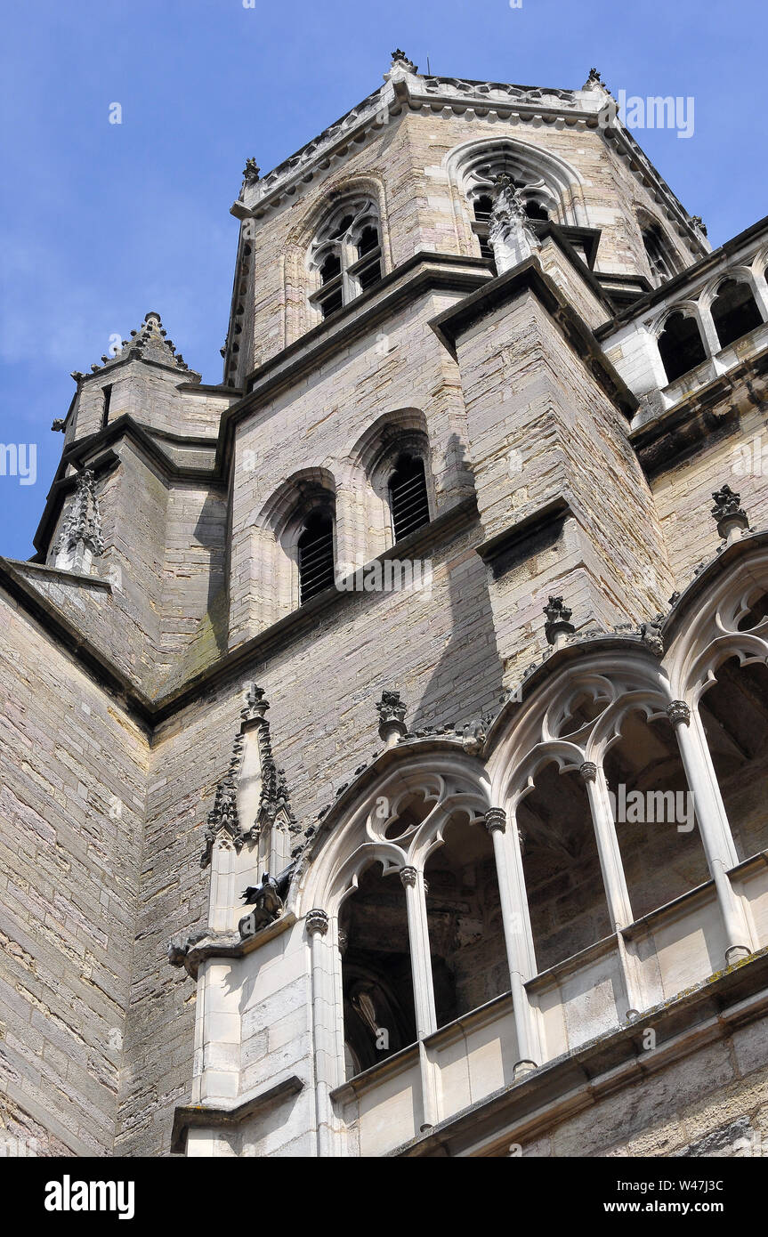 Cattedrale di Saint Benignus di Digione, Cattedrale di Digione, Cathédrale Saint-Bénigne de Dijon, Dijon, Francia, Europa Foto Stock