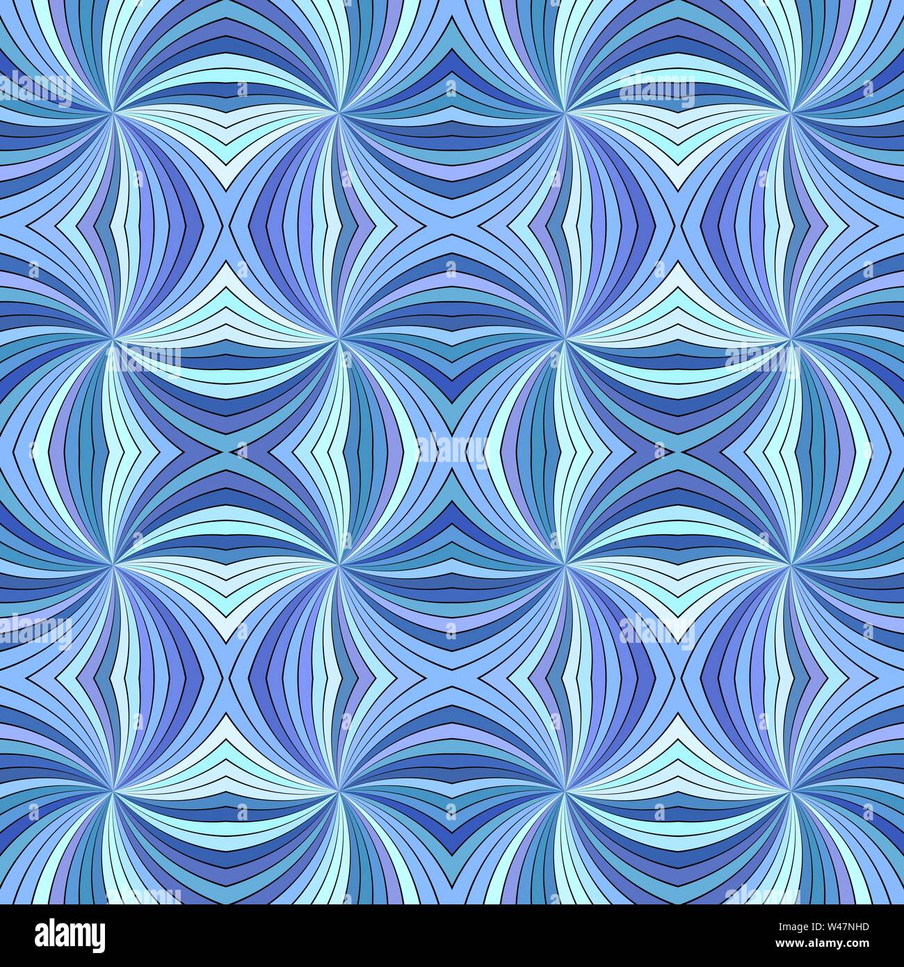 Blu astratta senza giunture ipnotico di swirl pattern a strisce sullo sfondo - vettore ray burst design Illustrazione Vettoriale