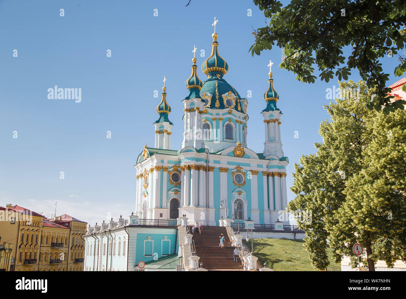 Kiev, Ucraina - 02 Giugno 2019: Sant'Andrea Chiesa in Ucraina di Kiev Foto Stock