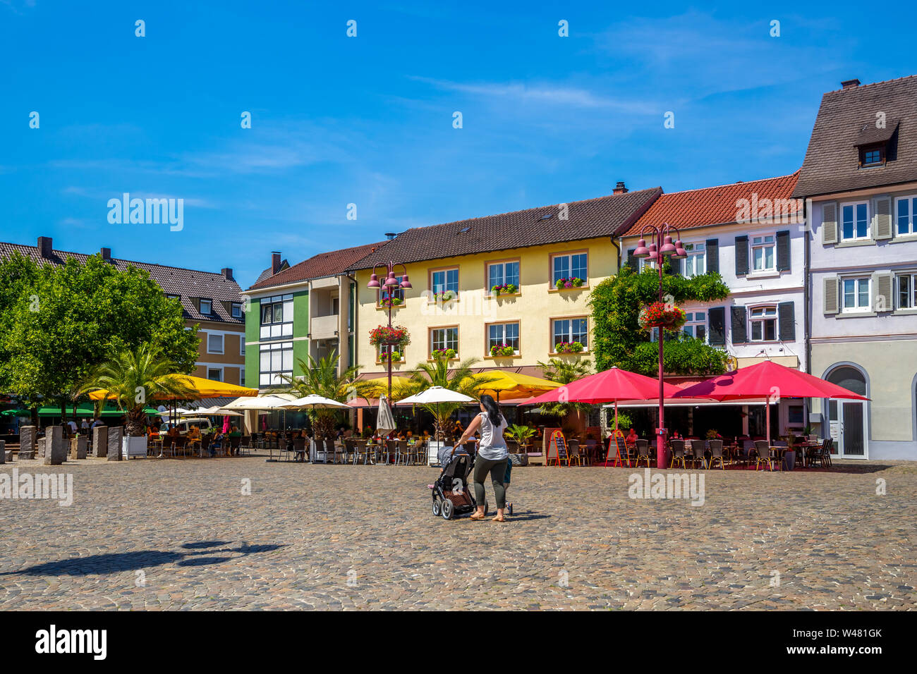 La storia della città di Lahr Schwarzwald, Germania Foto Stock