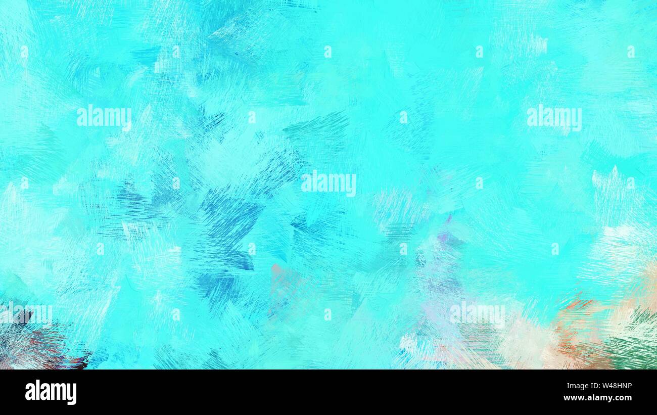 Bella spazzolata turchese, grigio chiaro e turchese pallido colore di sfondo. Foto Stock