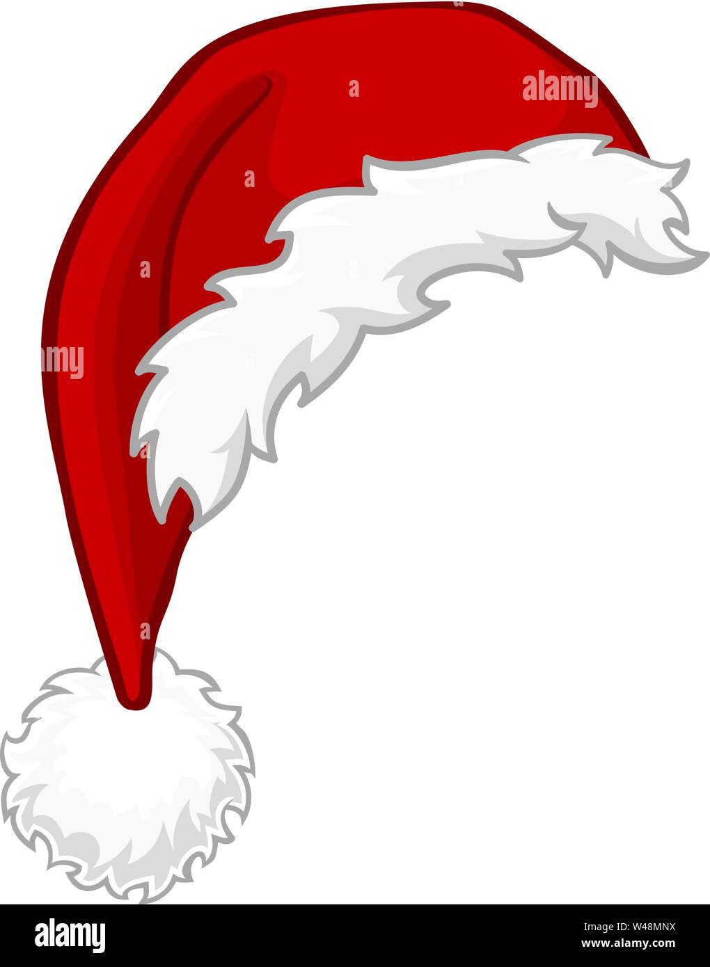 Santa Hat Natale Cartoon elemento di design Illustrazione Vettoriale