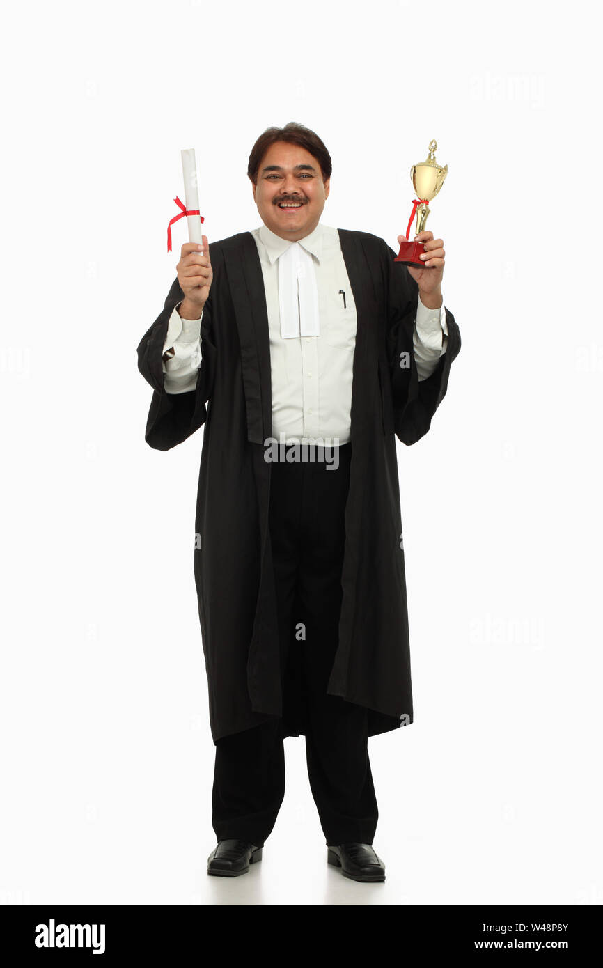 Coppia studente azienda grado di graduazione Foto Stock