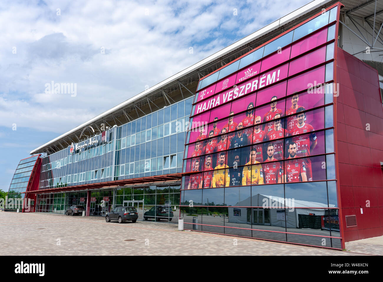 Veszprem, Ungheria, 07.10.2019 : Veszprem handball arena edificio dall esterno . Foto Stock