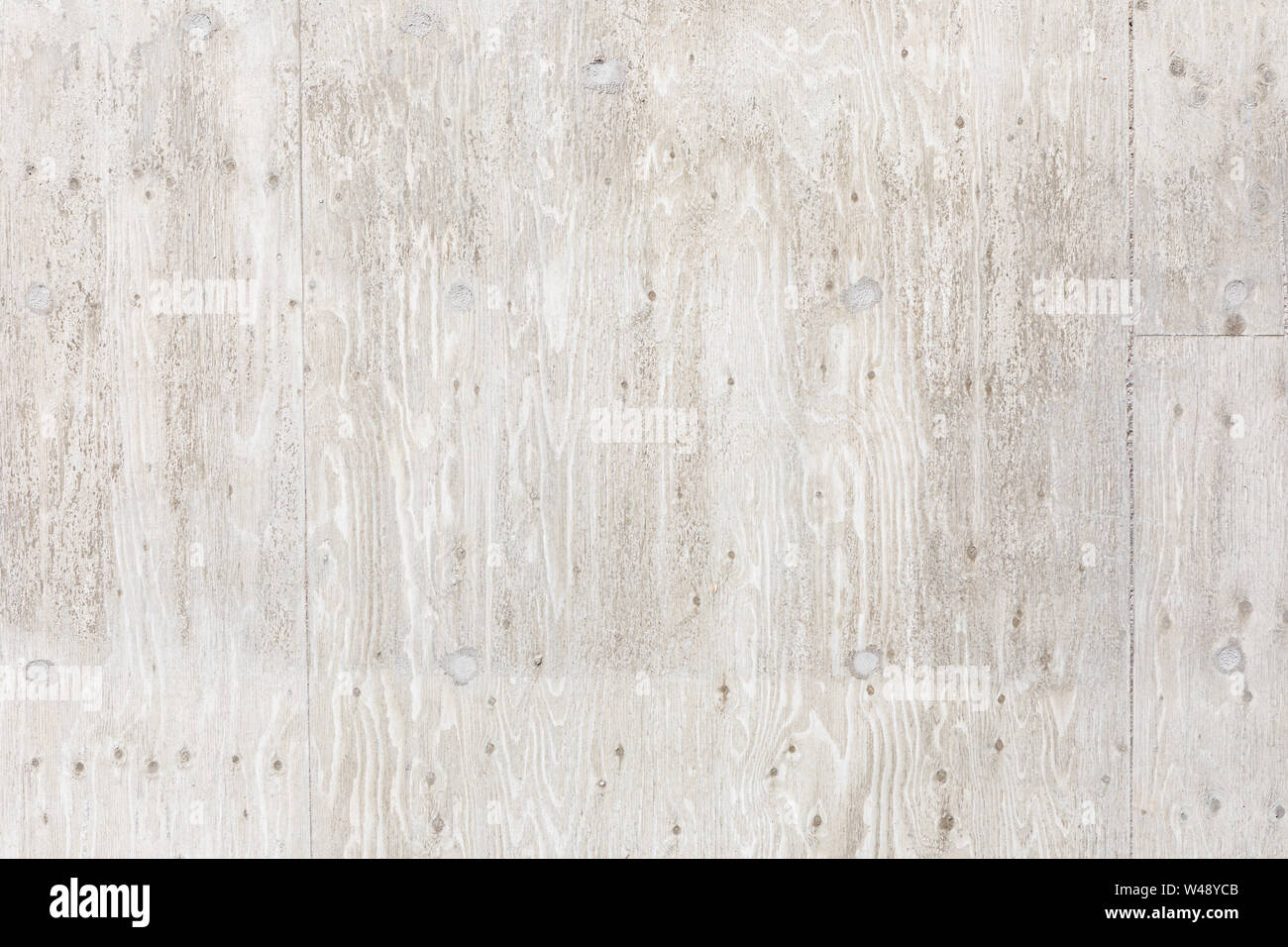 Nuovo muro di cemento con legno texture colophon Foto Stock
