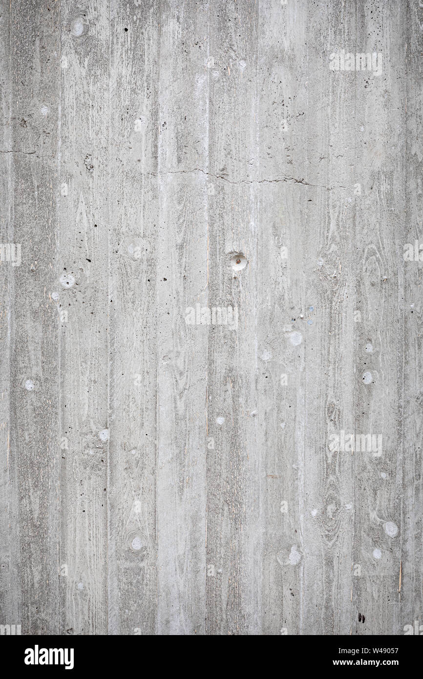 Nuovo muro di cemento con legno texture colophon Foto Stock