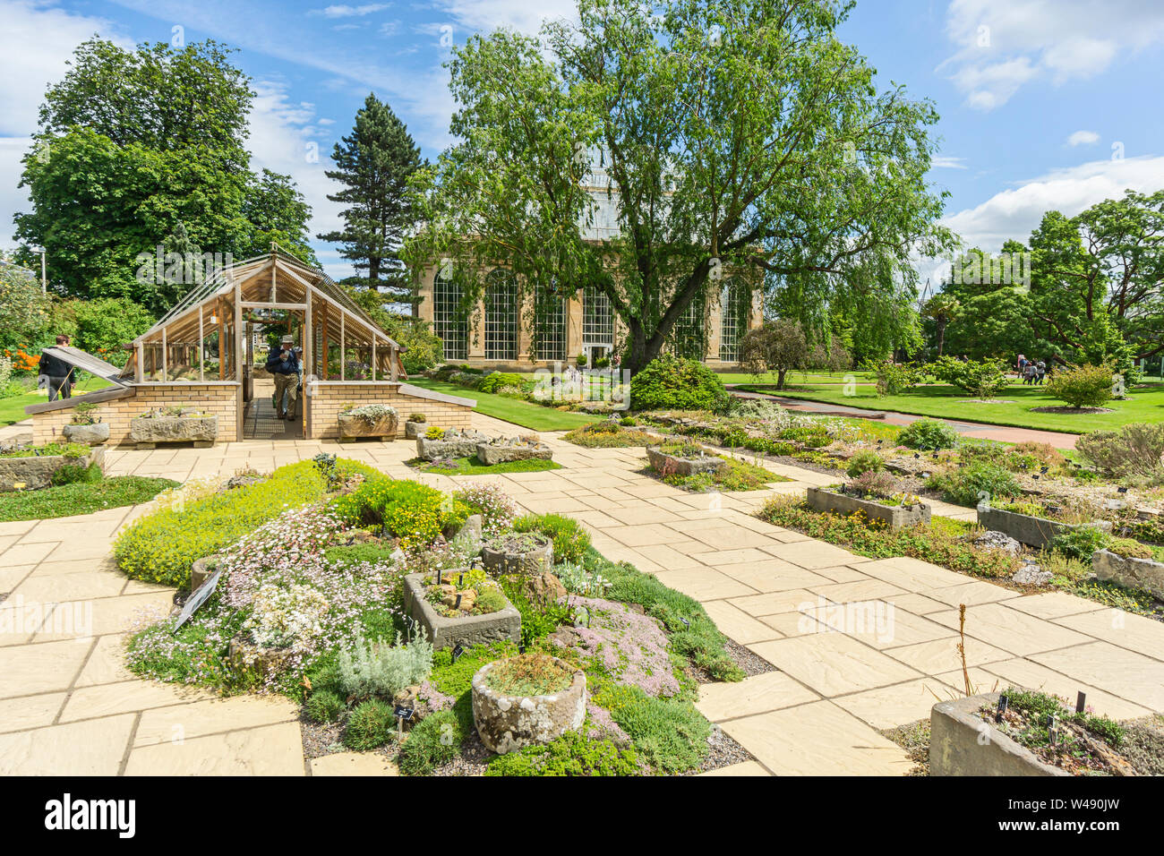 Giardino di Roccia al Royal Botanic Garden Edinburgh Scotland Regno Unito Foto Stock