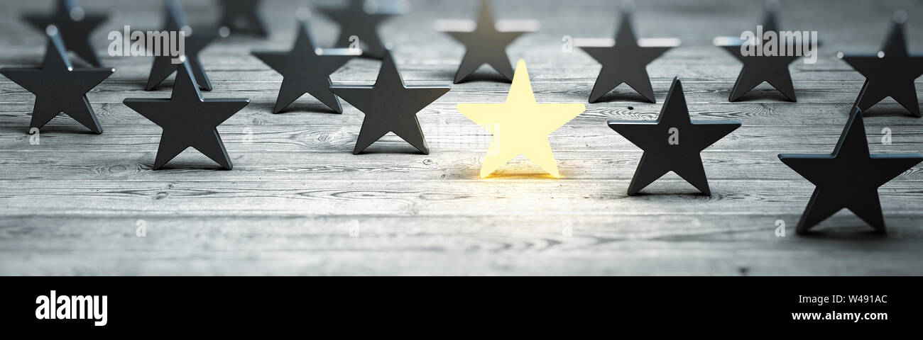 Il Neon star concetto digitale Foto Stock