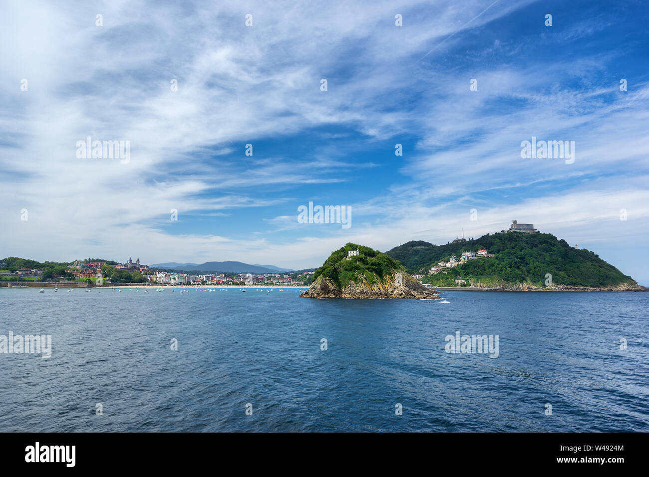 Ondaretta beach in San Sebastian Donestia Foto Stock