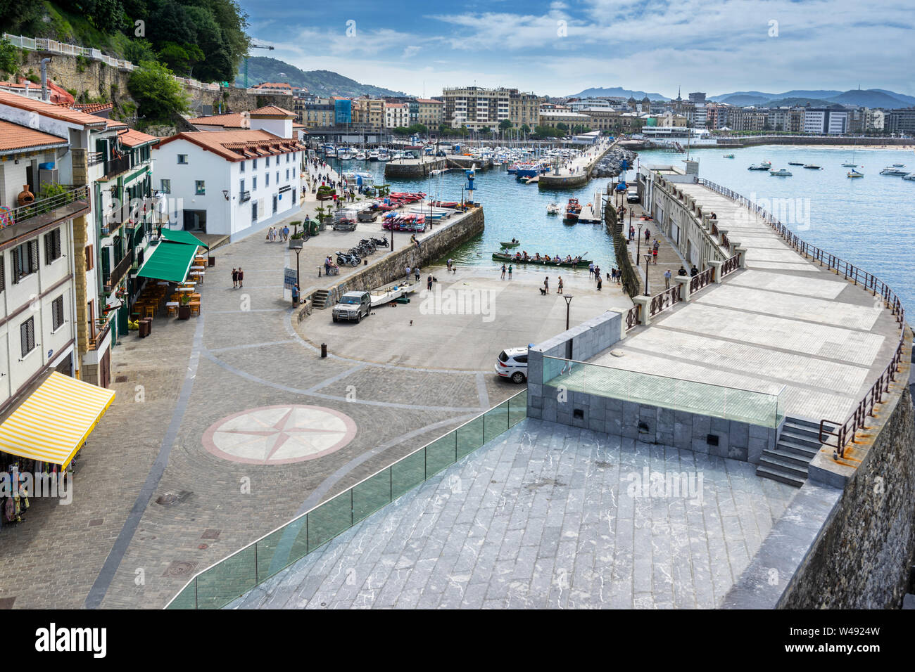 San Sebastian Porto nel Paese Basco in Spagna Foto Stock