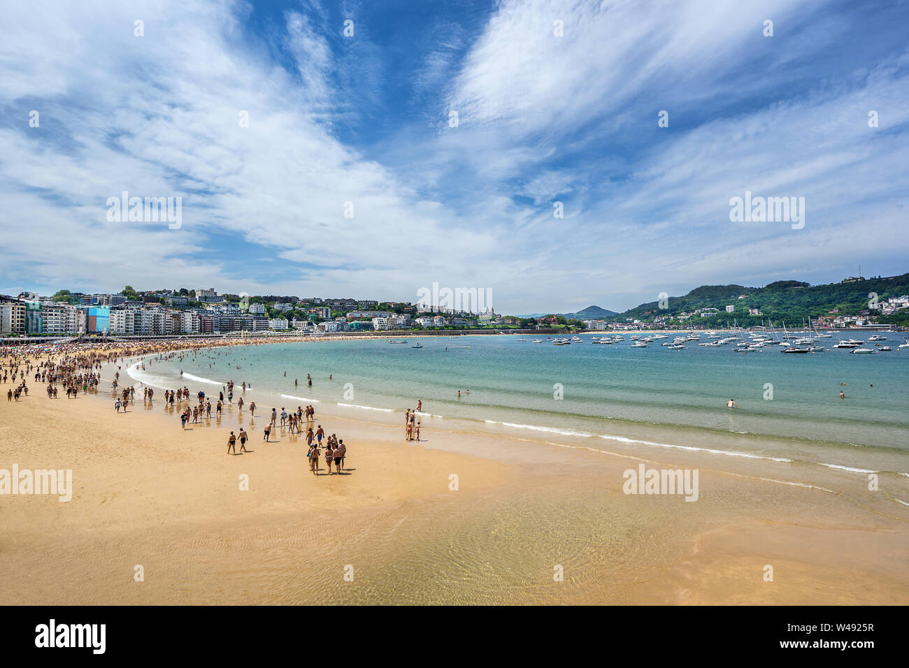 Kontxa beach in San Sebastian Donesta Spagna Foto Stock