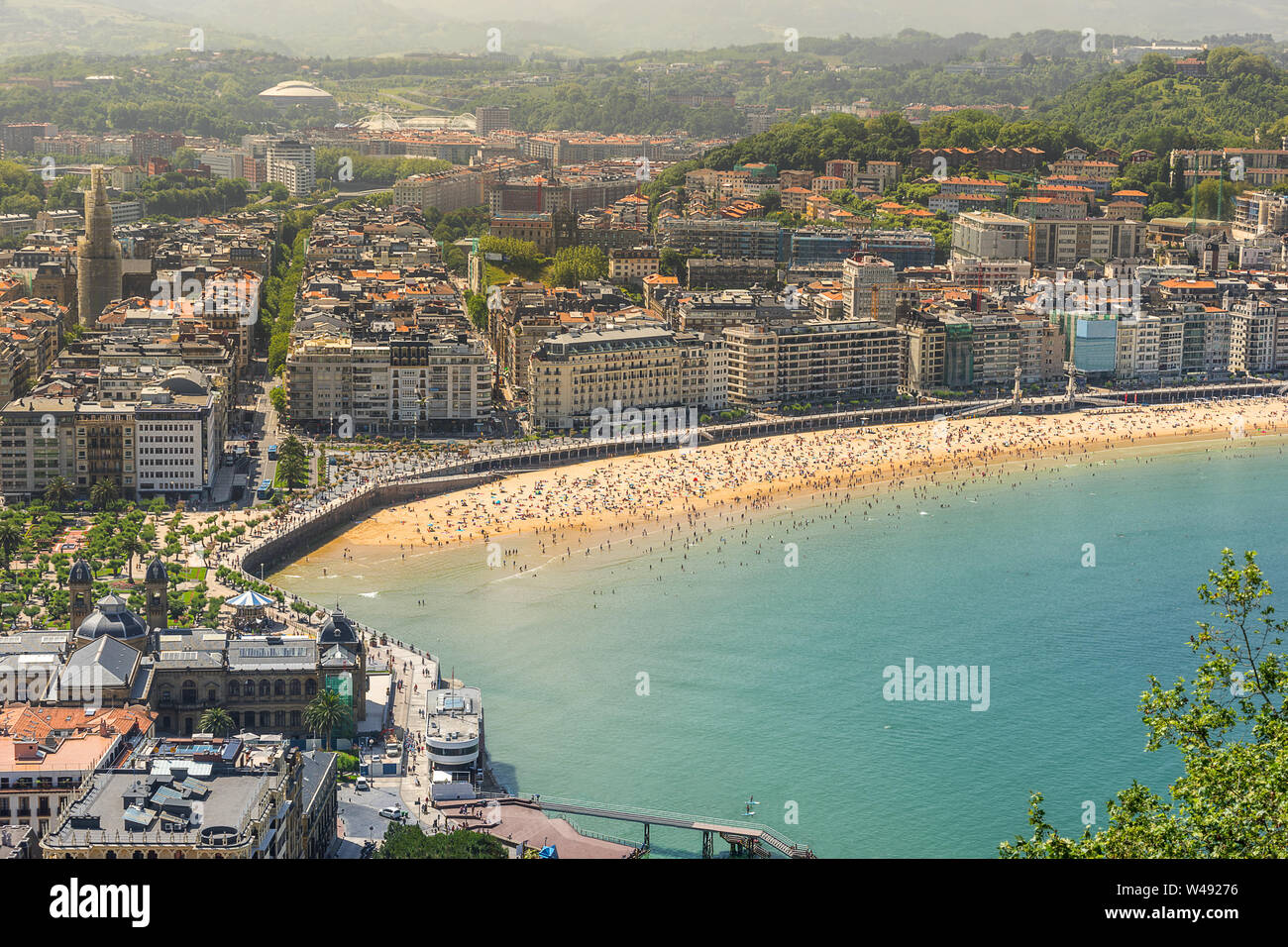 Kontxa beach in San Sebastian Donesta Spagna Foto Stock
