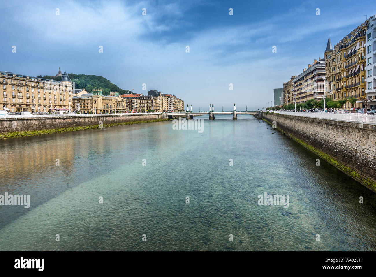 Dell'Urumea a San Sebastian in Spagna Foto Stock