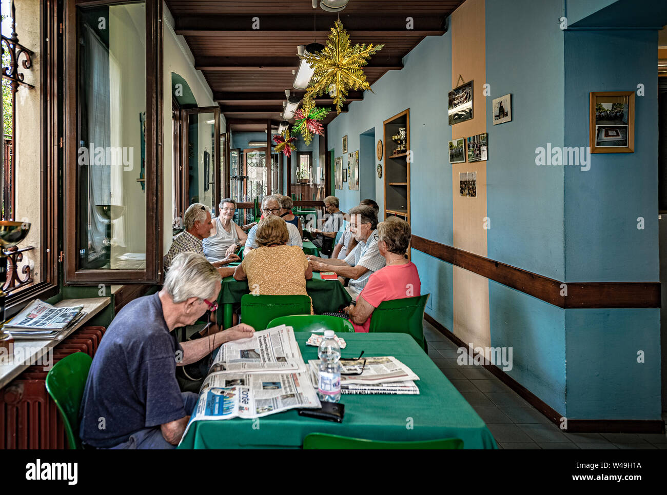 Italia Piemonte Torino - Collegno lavoratore Villaggio Leumann ( Villaggio Operaio Leumann - Bagni pubblici - ora i cittadini senior center Foto Stock