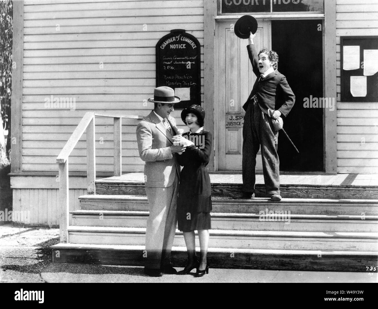 HARRY CROCKER MERNA KENNEDY e Charlie Chaplin nel Circus 1928 scrittore / regista Charles Chaplin commedia silent movie Charles Chaplin Productions / United Artists Foto Stock