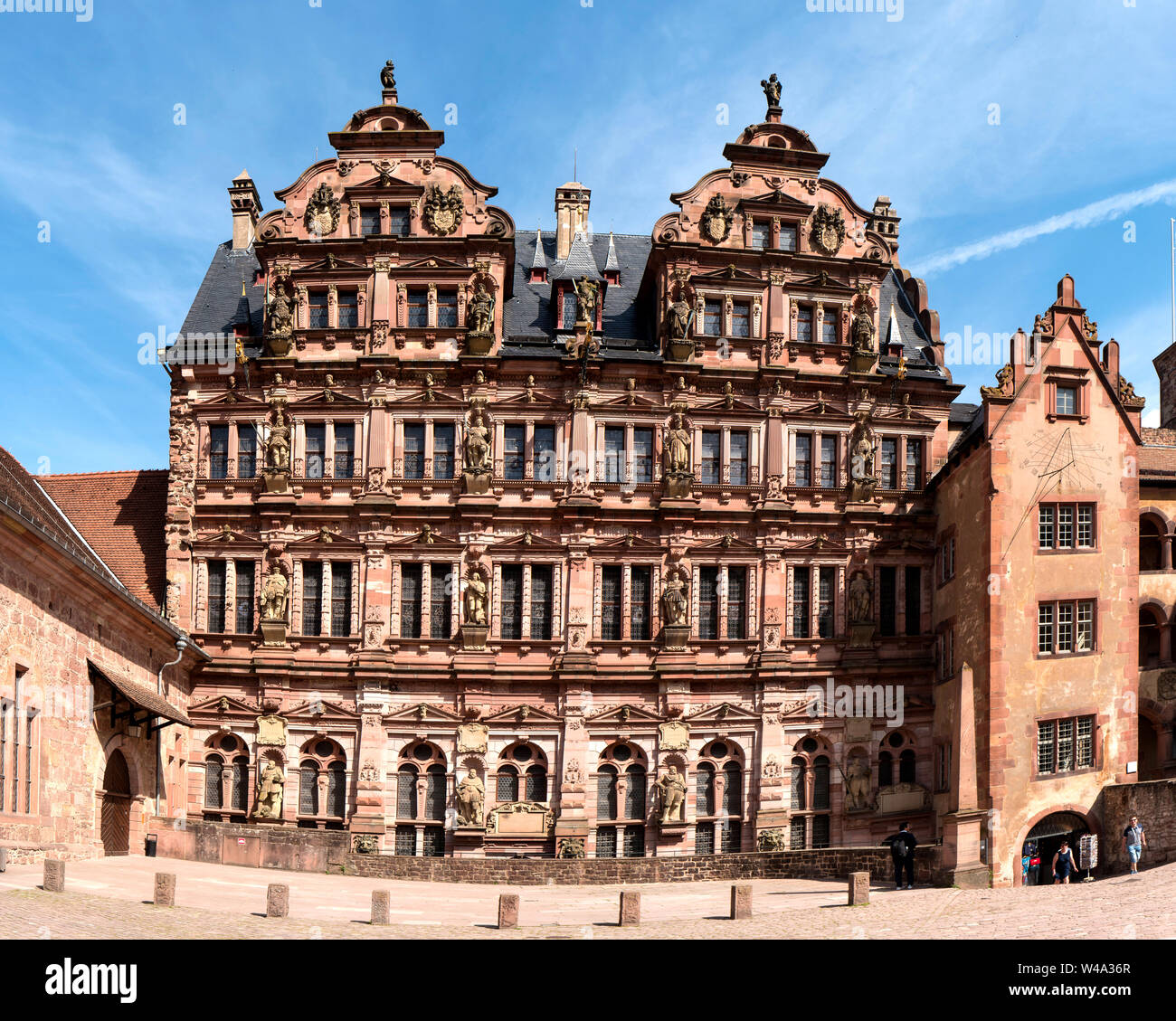 HEIDELBERG, Germania - 01 giugno 2019: il castello di Heidelberg è una rovina in Germania e punto di riferimento di Heidelberg. Le rovine del castello sono tra i più importanti Foto Stock