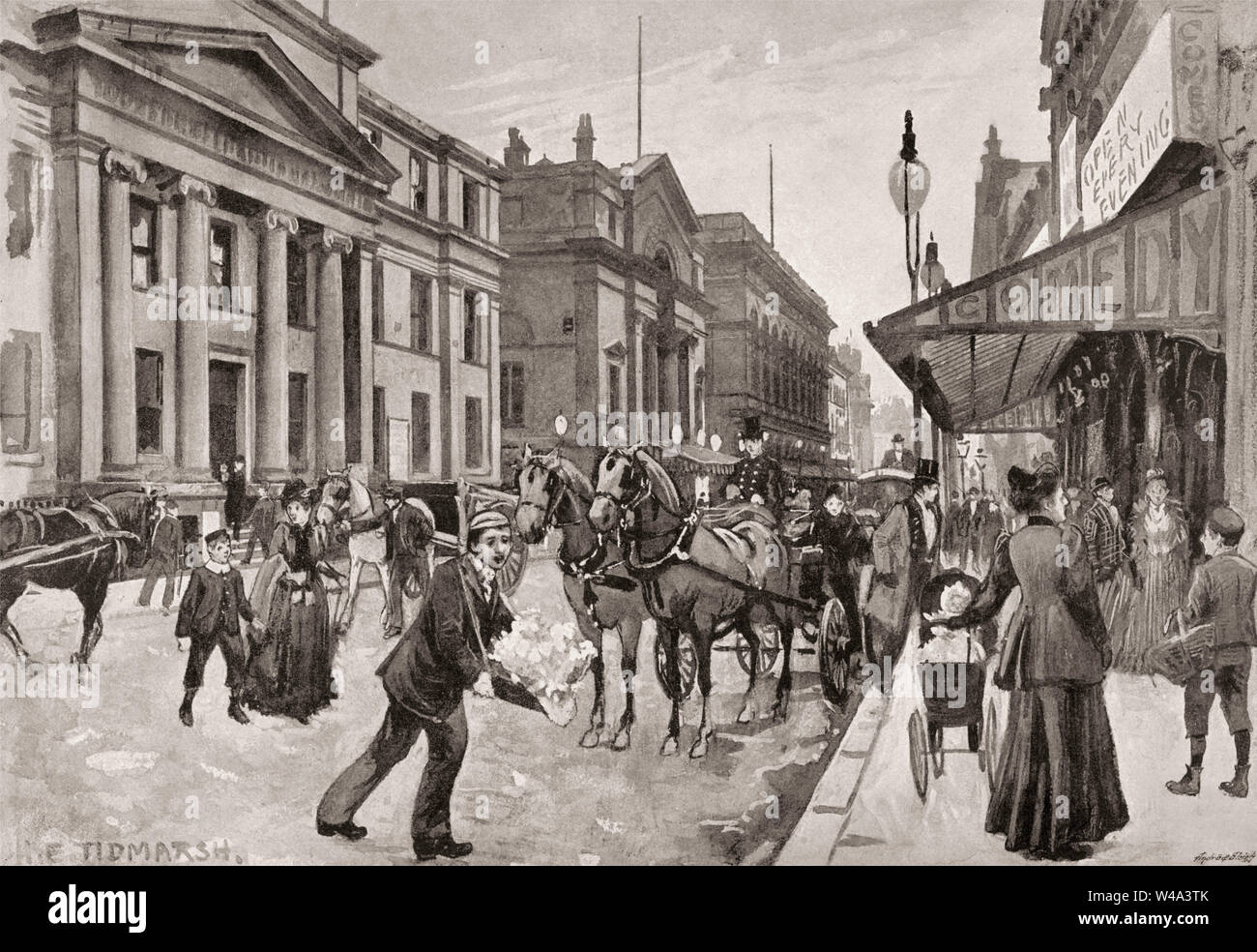 Peter Street, Manchester, Inghilterra, Regno Unito, XIX secolo Foto Stock