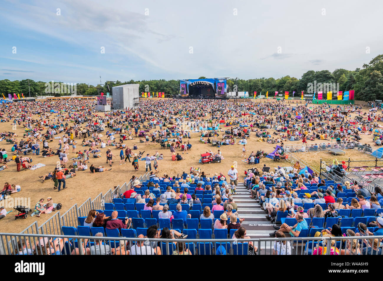 Henham Park, Suffolk, Regno Unito. Il 21 luglio 2019. L'obelisco arena. Il 2019 Latitude Festival. Credito: Guy Bell/Alamy Live News Foto Stock