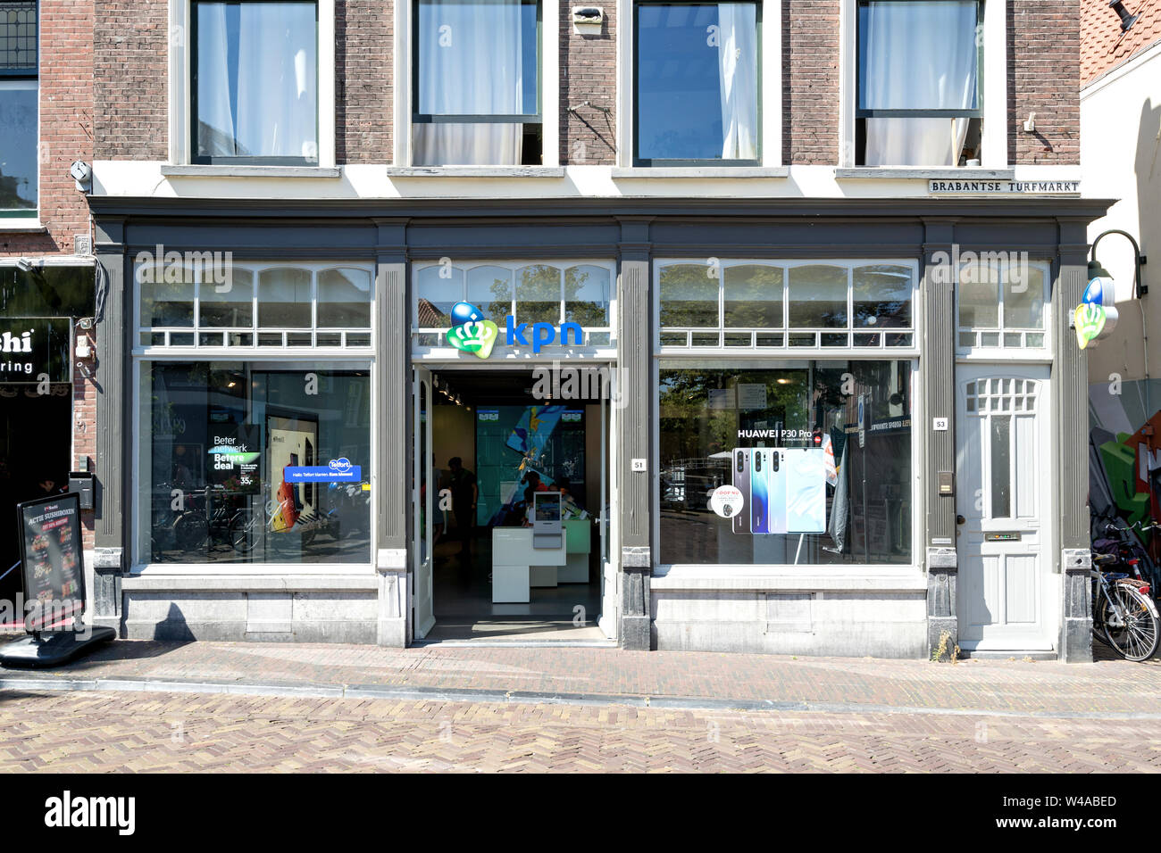 KPN store in Delft, Paesi Bassi. KPN è un olandese fissa e mobile telecommunications company. Foto Stock