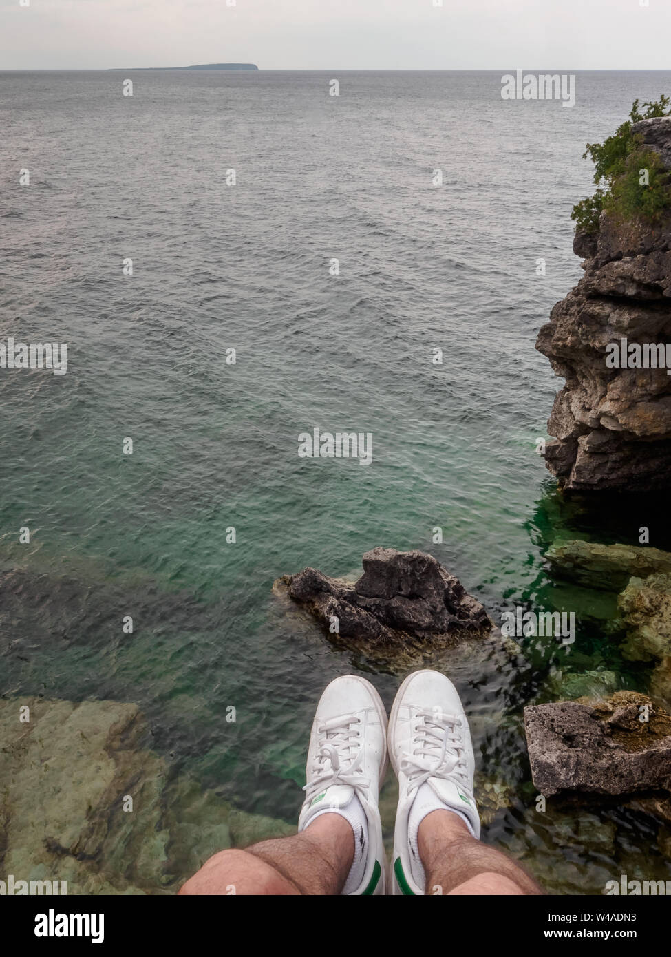 La grotta, Bruce penisola parco vicino a Tobermory, Ontario, Canada durante il periodo estivo Foto Stock