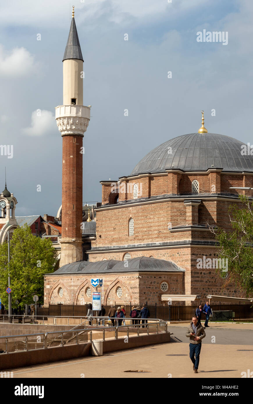 Banya Bashi vecchia architettura 16 secolo moschea Sofia Bulgaria, Europa orientale, Balcani, UE Foto Stock