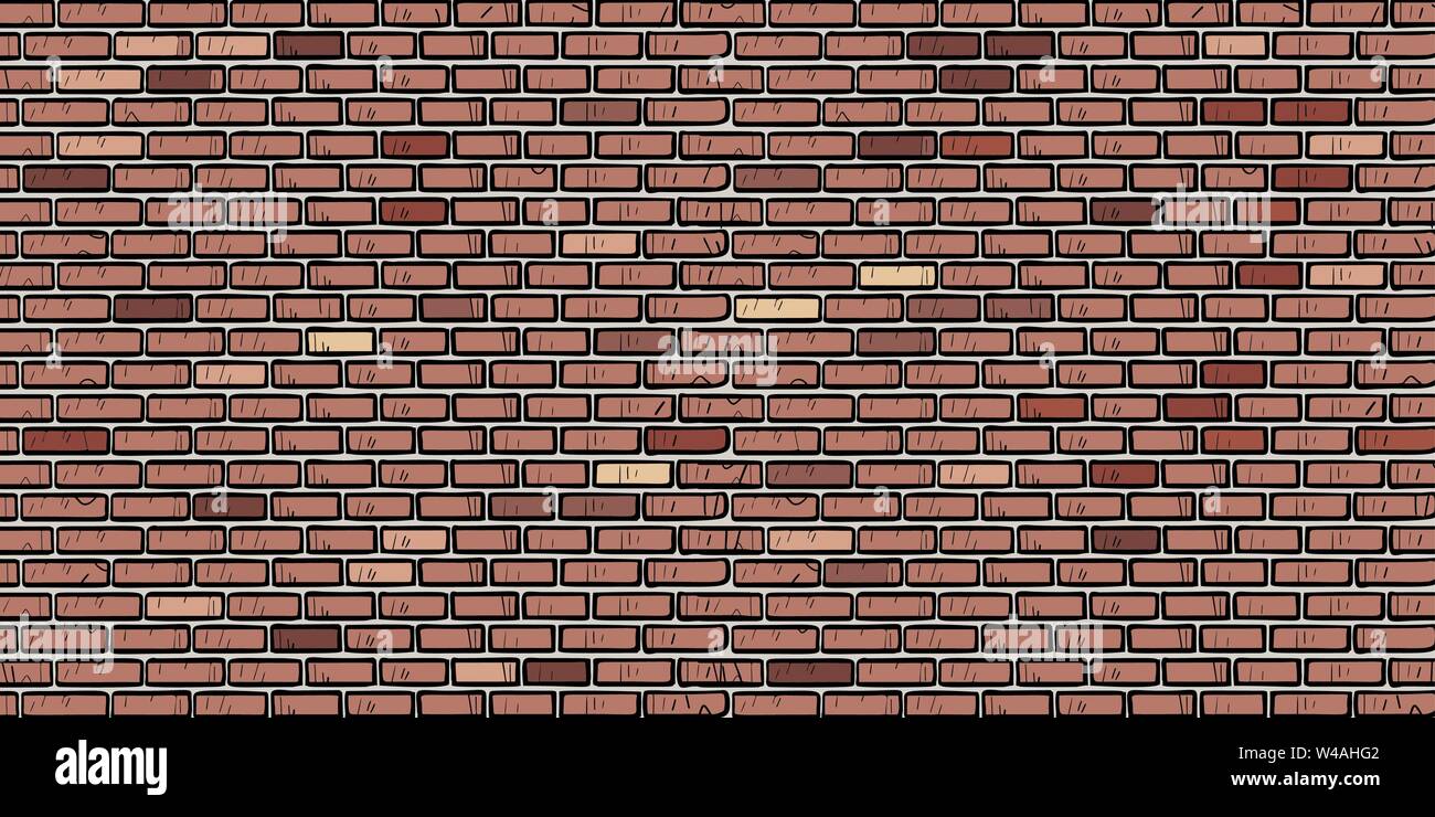 Marrone a muro di mattoni Illustrazione Vettoriale