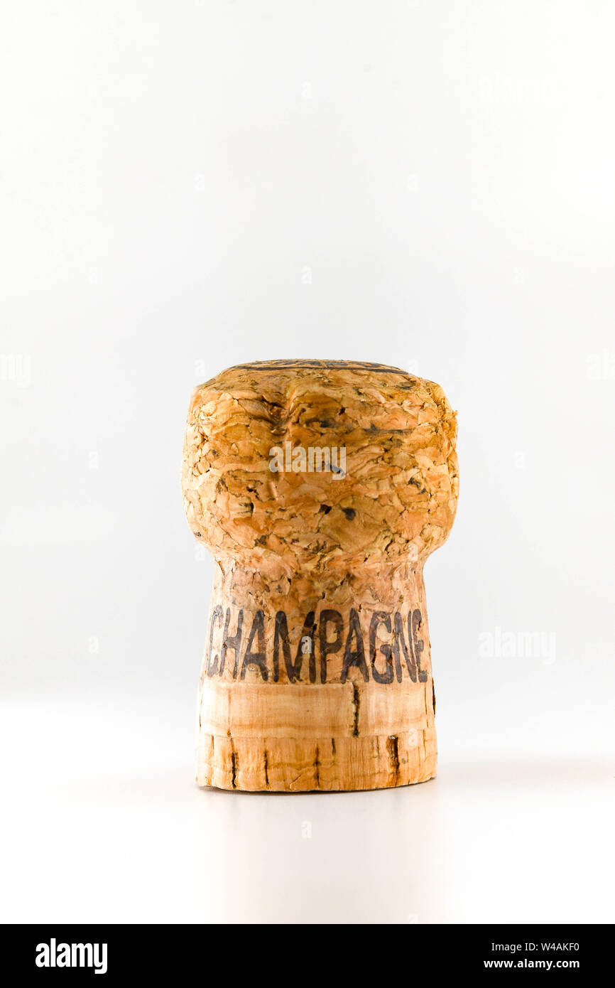 Tappo di una bottiglia di champagne Foto stock - Alamy