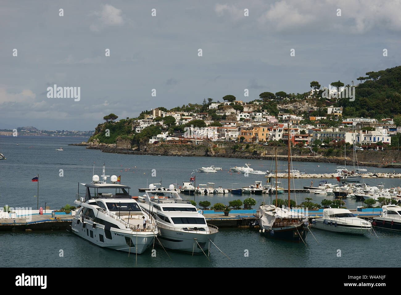 Porto di Casamicciola, isola di Ischia, Napoli, Italia Foto Stock