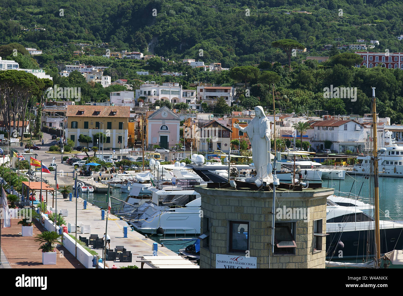 Porto di Casamicciola, isola di Ischia, Napoli, Italia Foto Stock