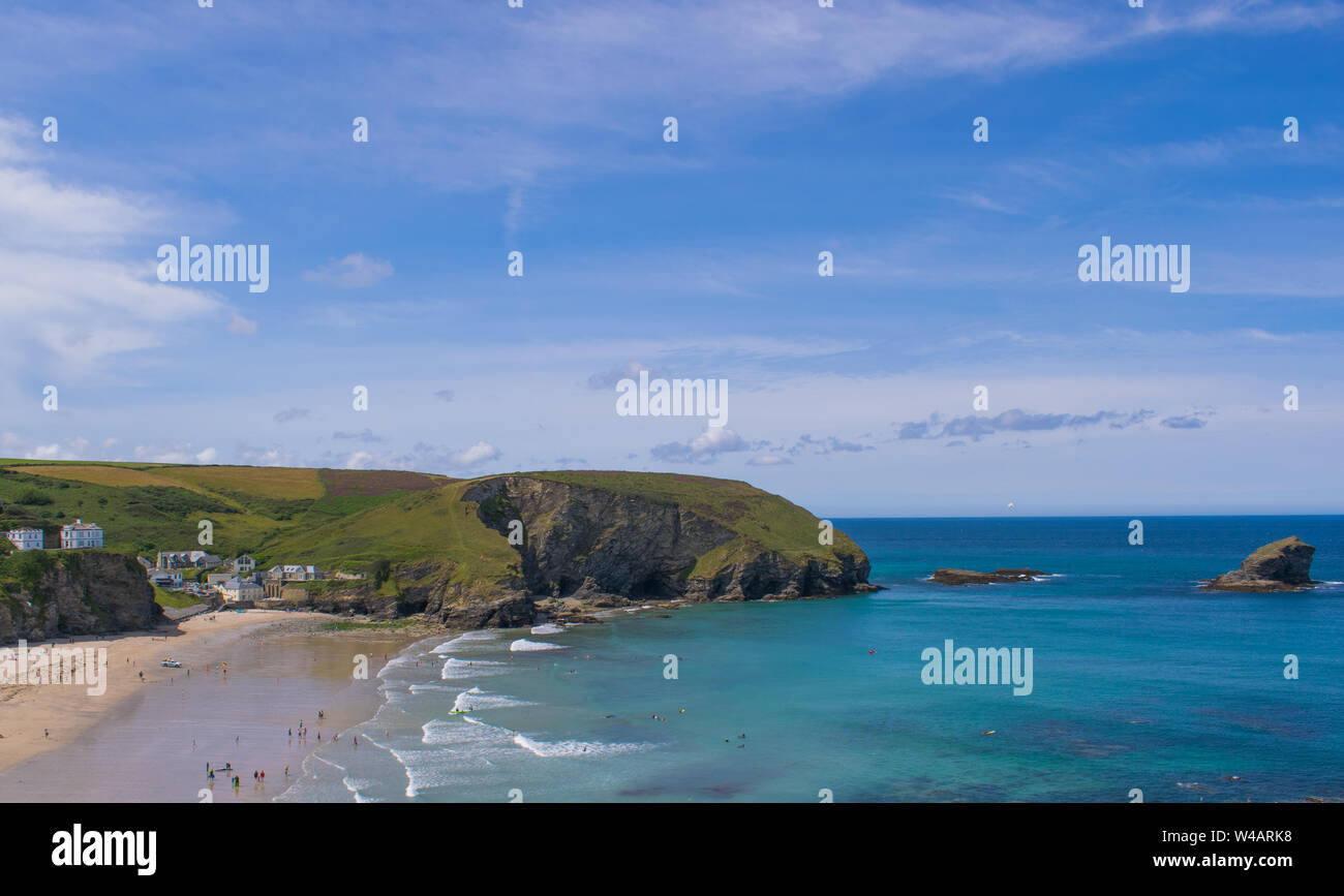 Bellissimo paesaggio della Cornovaglia catturata a Porthreath,Cornwall,UK. Foto Stock