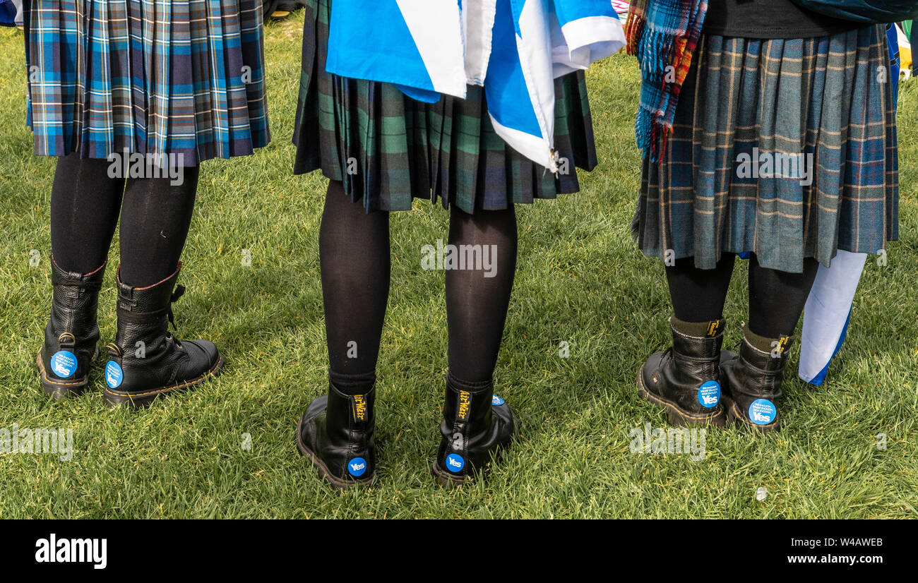 Glasgow, Tutti sotto uno striscione indipendenza marzo - 2019 Foto Stock
