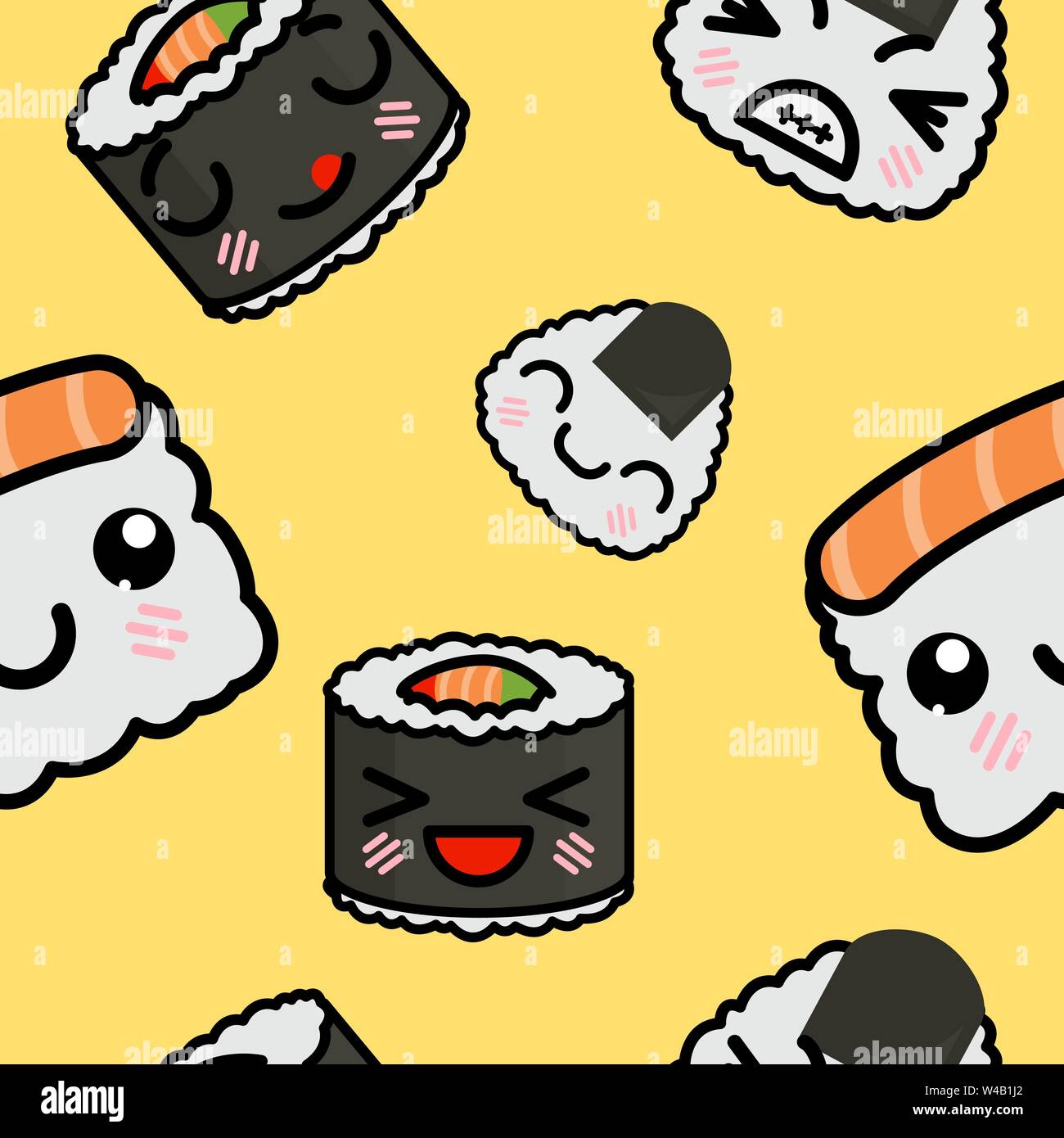 Cute Sushi Cartoon Illustration Vector Immagini E Fotos Stock Alamy