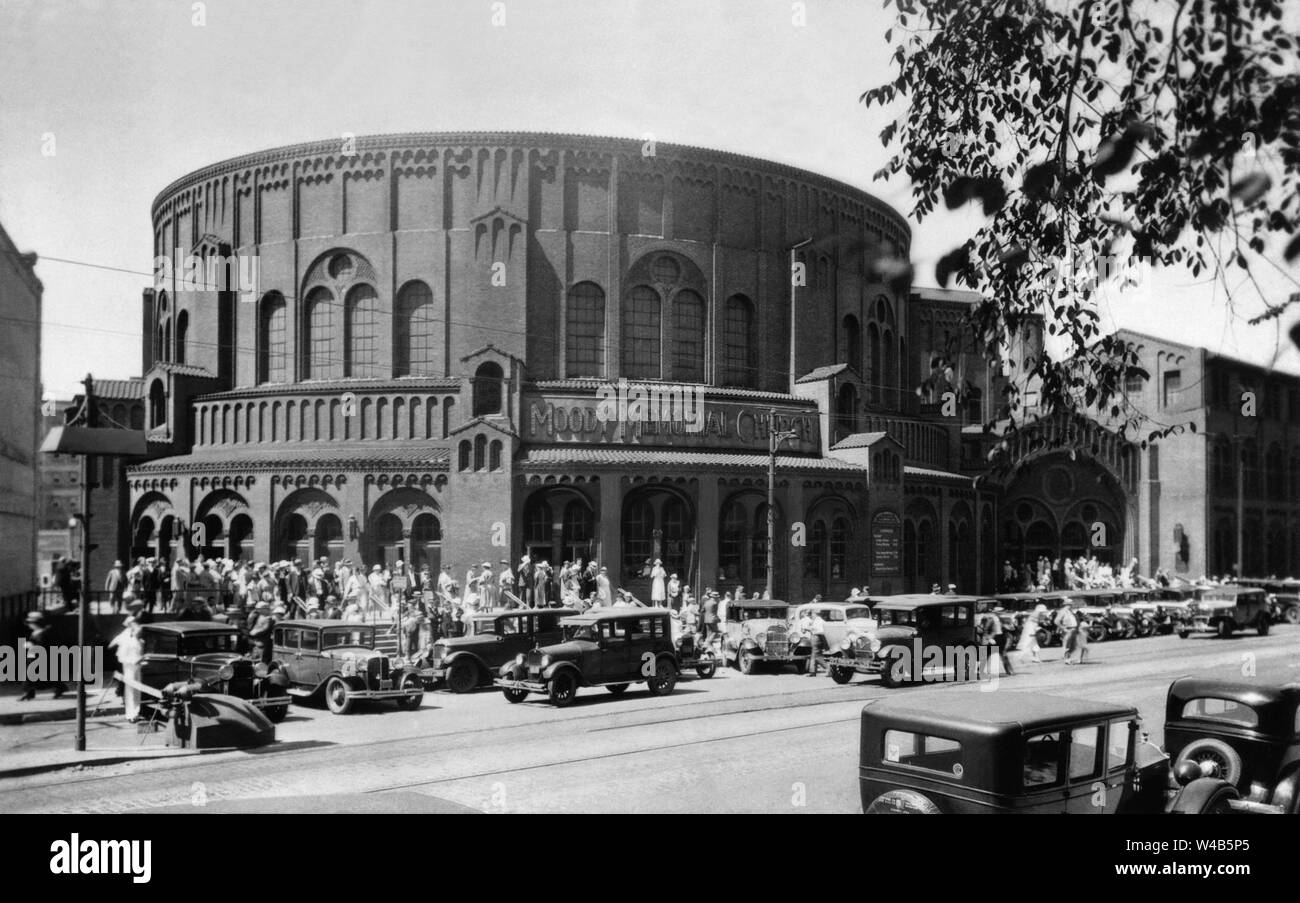 Moody chiesa (chiamato dopo evangelista americano Dwight L. Moody) in Chicago, l'Illinois durante gli anni trenta mentre il dott. H.A. Ironside era pastor. Foto Stock