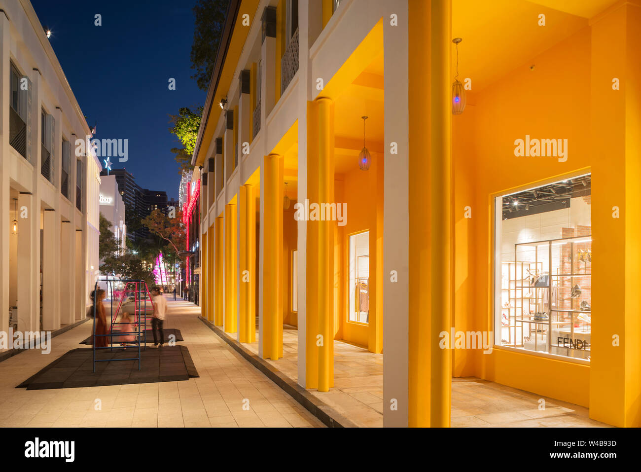 I negozi di lusso Paseo ponti passaggio Miami Design District MAIMI FLORIDA USA Foto Stock