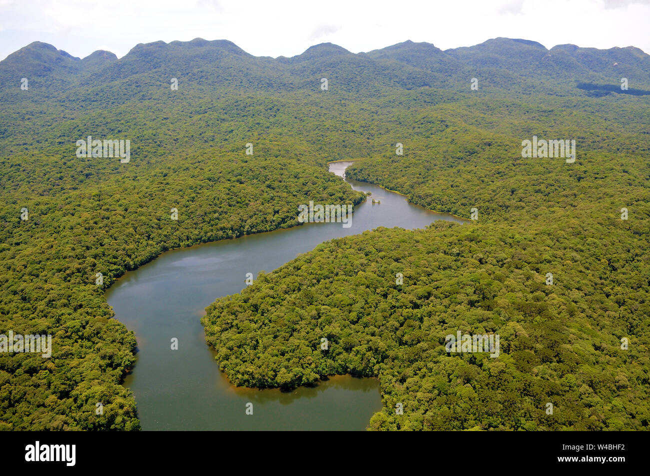 Vista aerea della Serra do Mar Situato nello stato del Paraná, Brasile Foto Stock