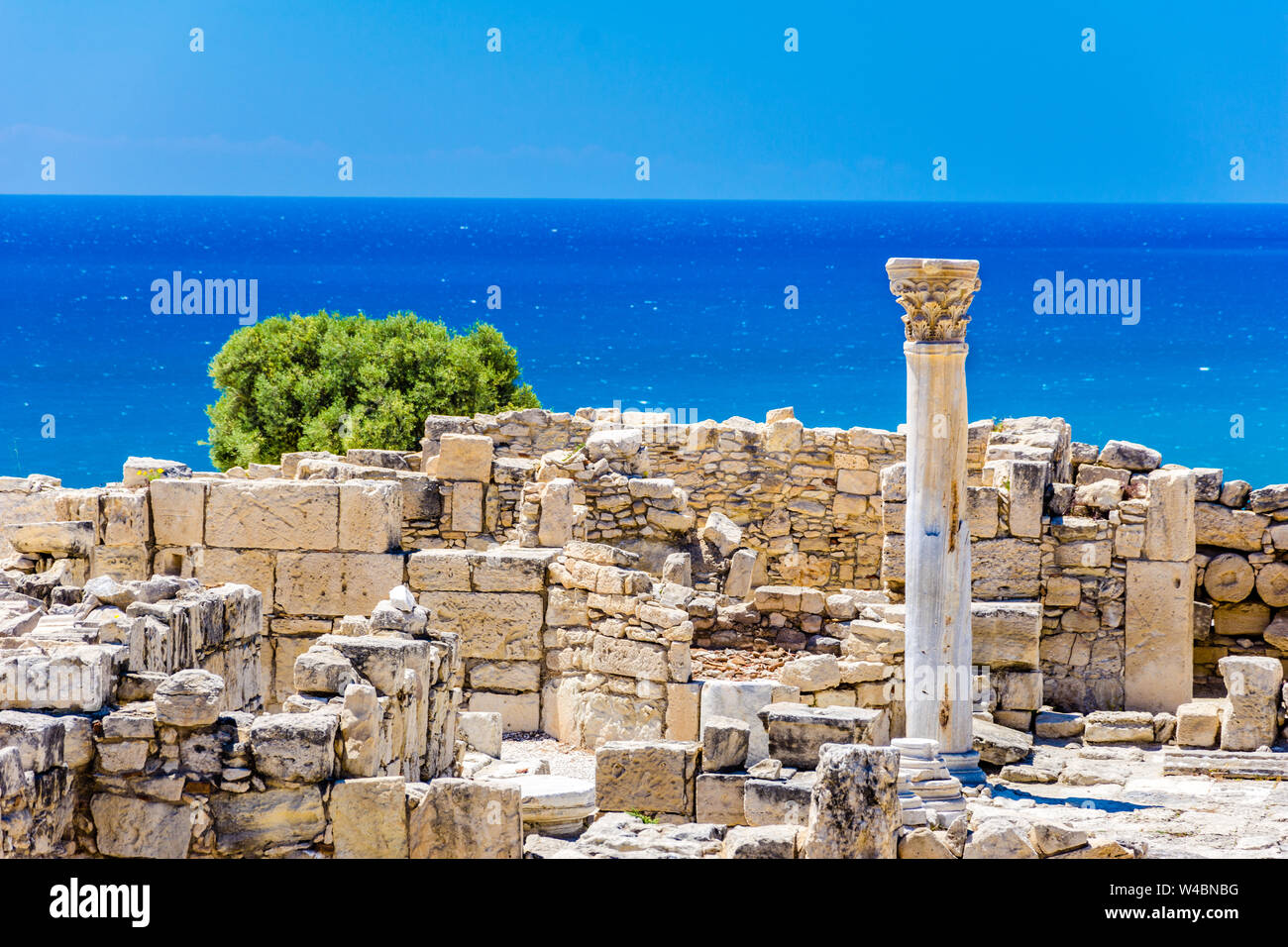Achilles' House Kourio Basilica del Santuario di Apollo a Kourion Patrimonio Mondiale sito archeologico vicino a Limassol (Lemesos), Cipro Foto Stock
