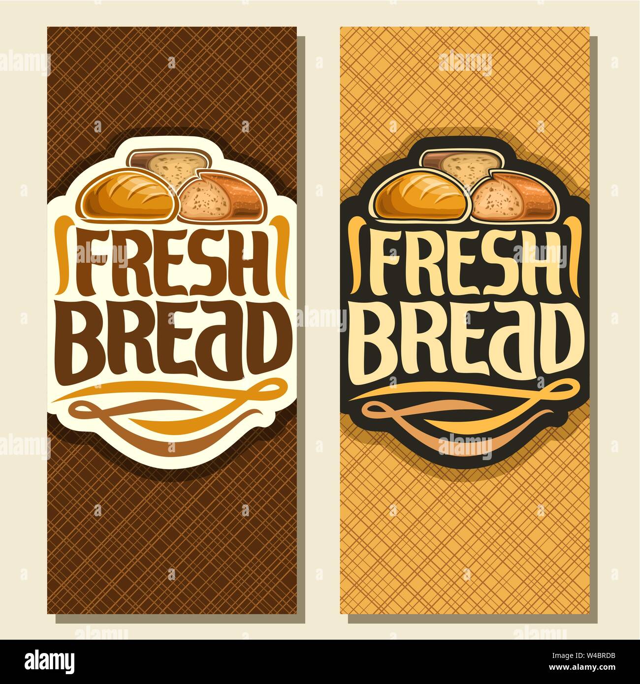 Vettore banner verticale per il pane Illustrazione Vettoriale