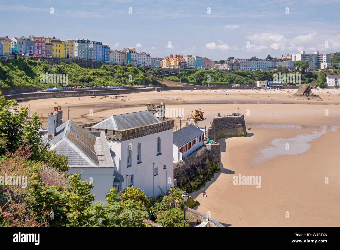 Il Welsh città costiera di Tenby, Pembrokeshire, Wales, Regno Unito Foto Stock