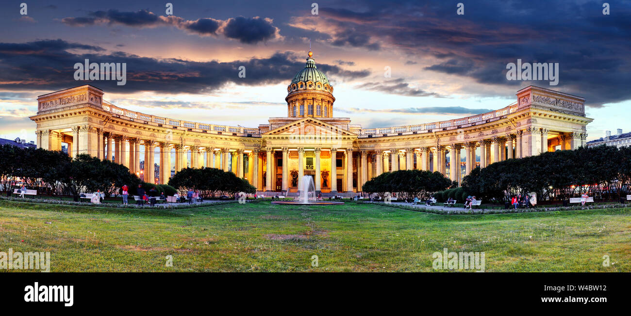 Cattedrale di Kazan a San Pietroburgo, Russia Foto Stock