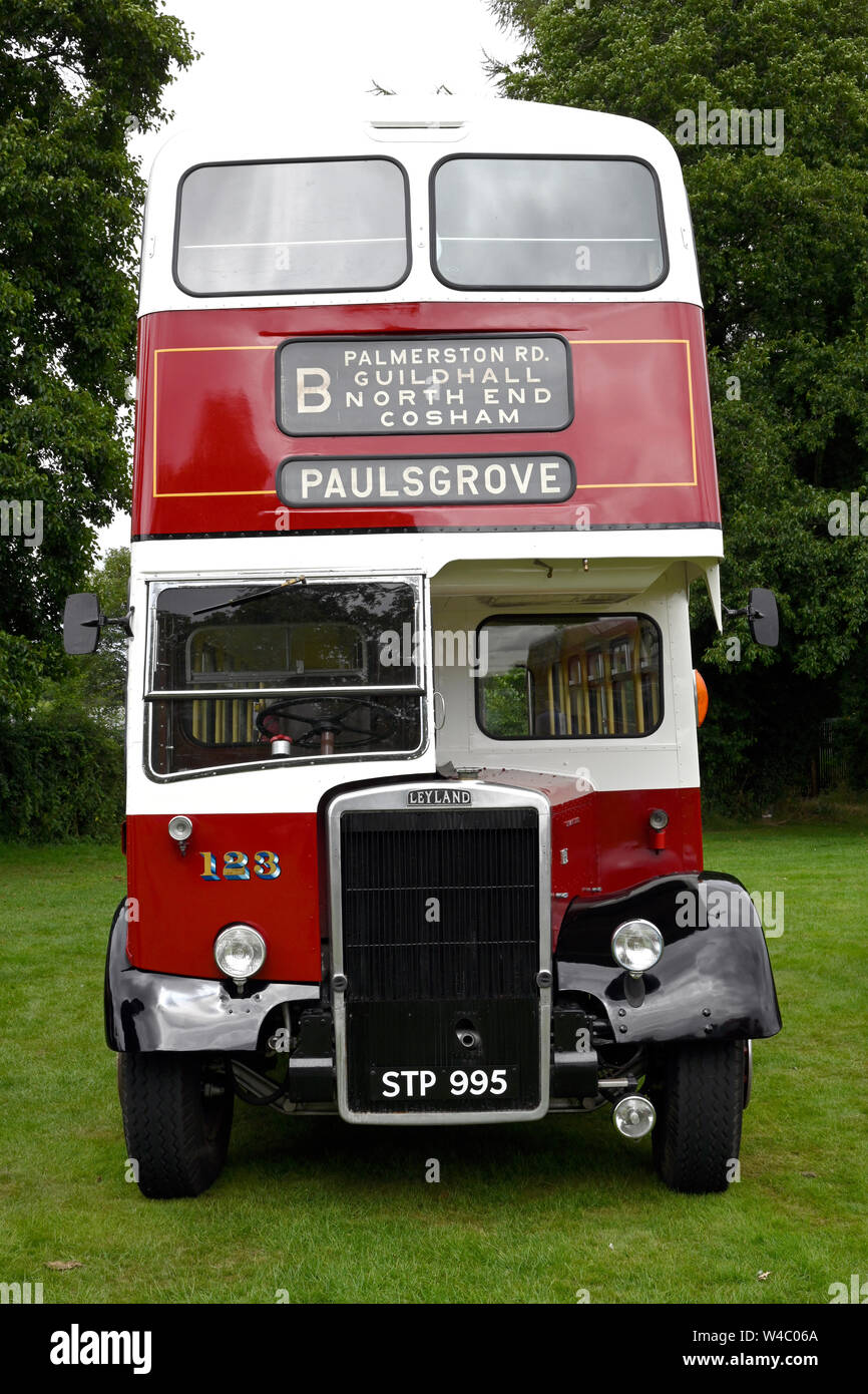 Vintage Leyland Titan Double Decker Bus Foto Stock