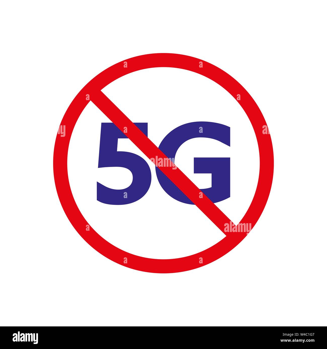 Arresto 5G, quinta generazione tecnologia wireless a banda larga. EPS 10 Illustrazione Vettoriale