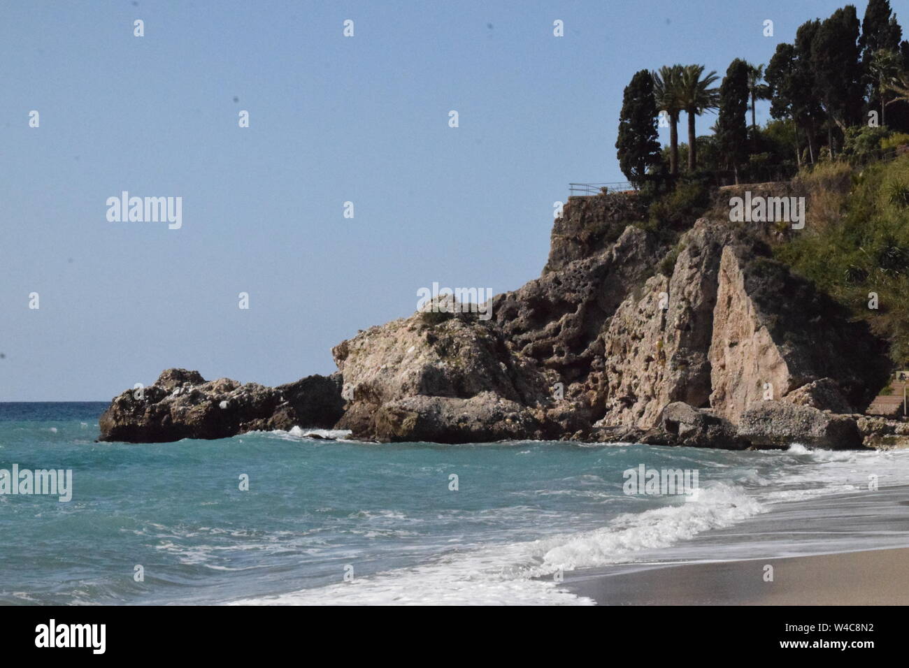 Fotografia Spiaggia di Nerja spagna andalusia Costa del Sol Foto Stock