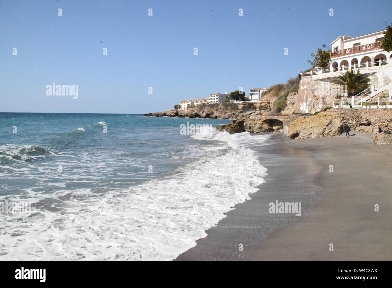 Fotografia Spiaggia di Nerja spagna andalusia Costa del Sol Foto Stock