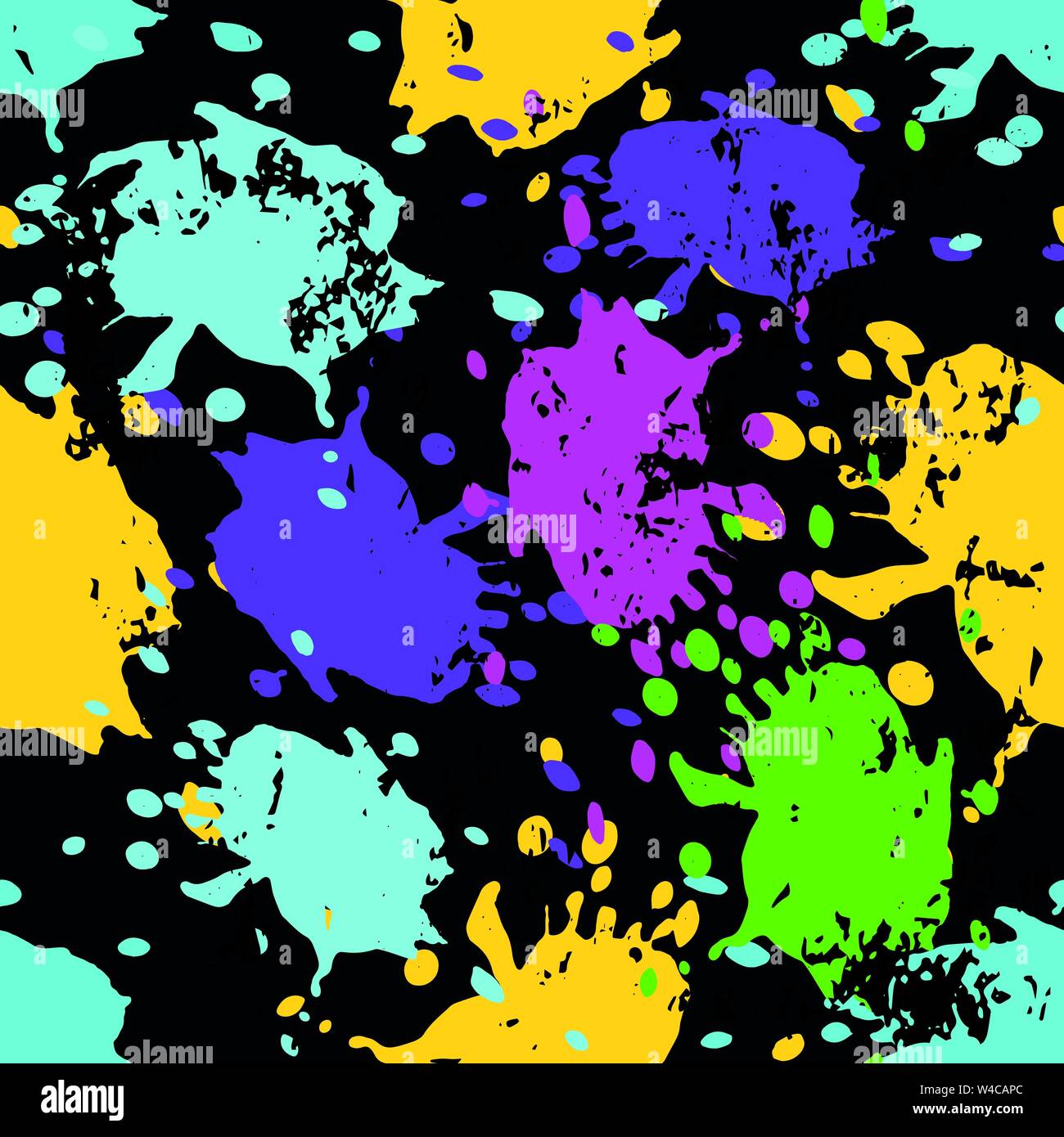 Spot colorati graffiti bellissima seamless sfondo astratto Illustrazione Vettoriale