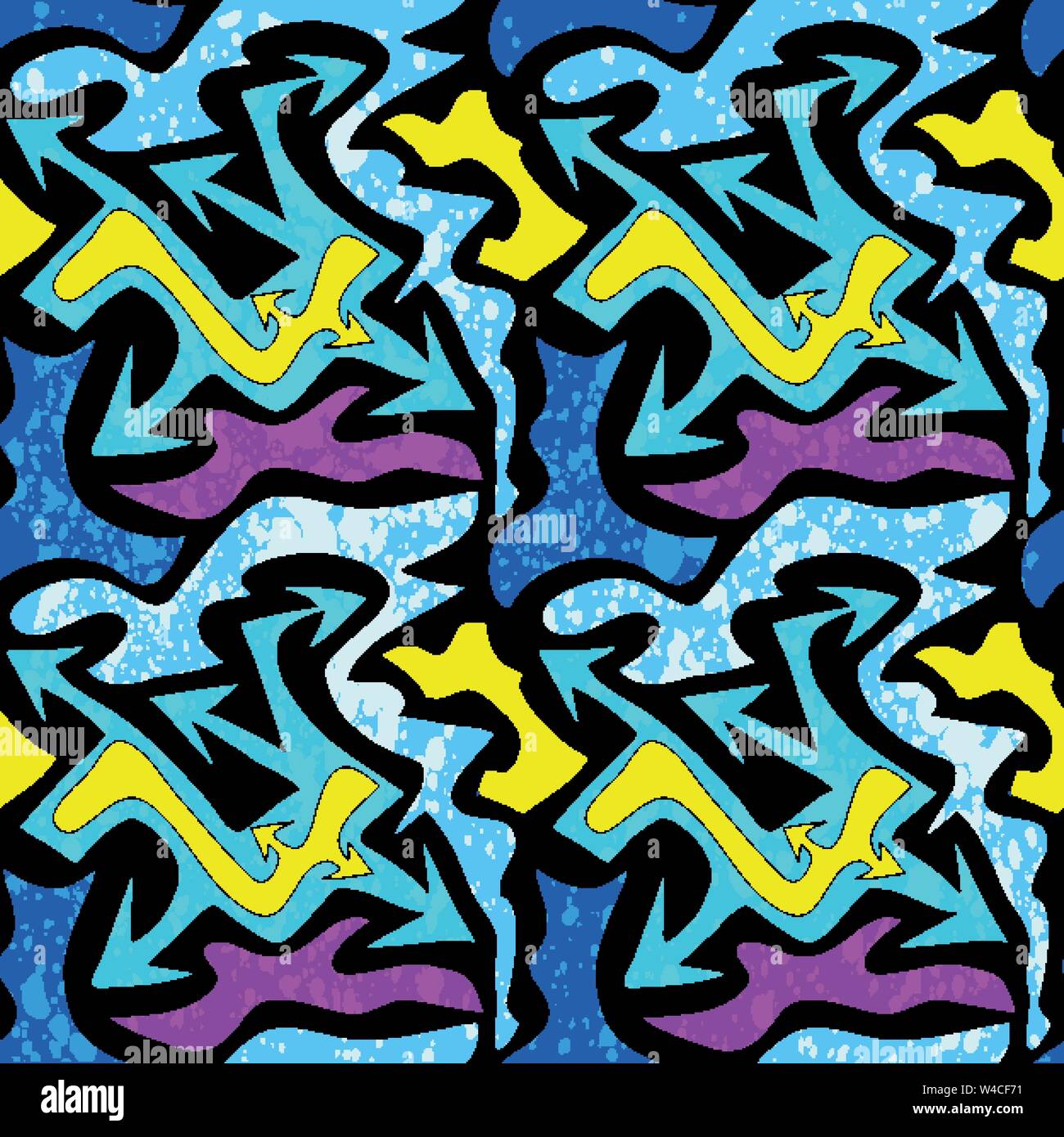 Grunge graffiti colorato modello perfetta illustrazione vettoriale Illustrazione Vettoriale