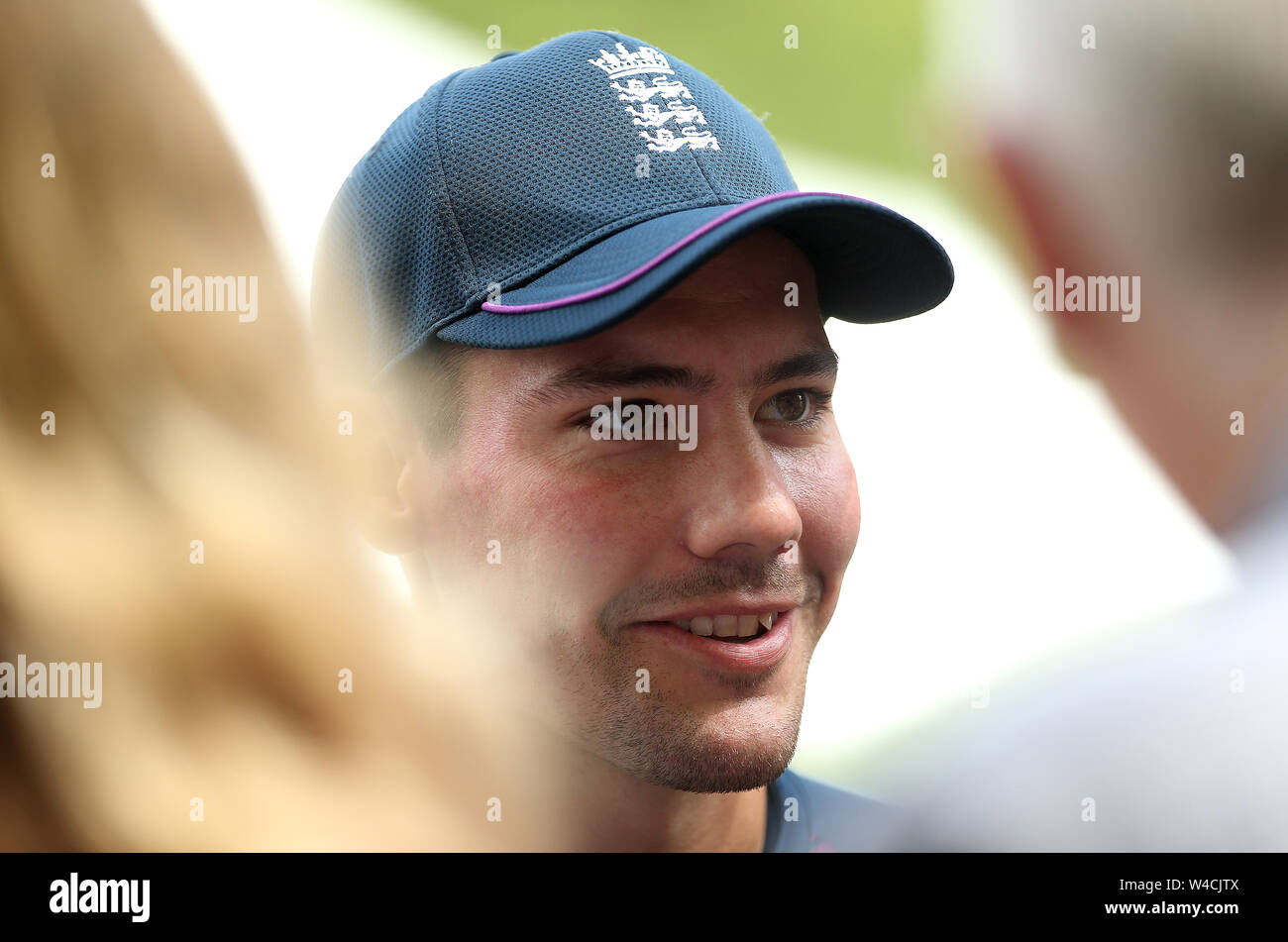 Rory brucia durante la sessione di reti a Lord's, Londra. Foto Stock
