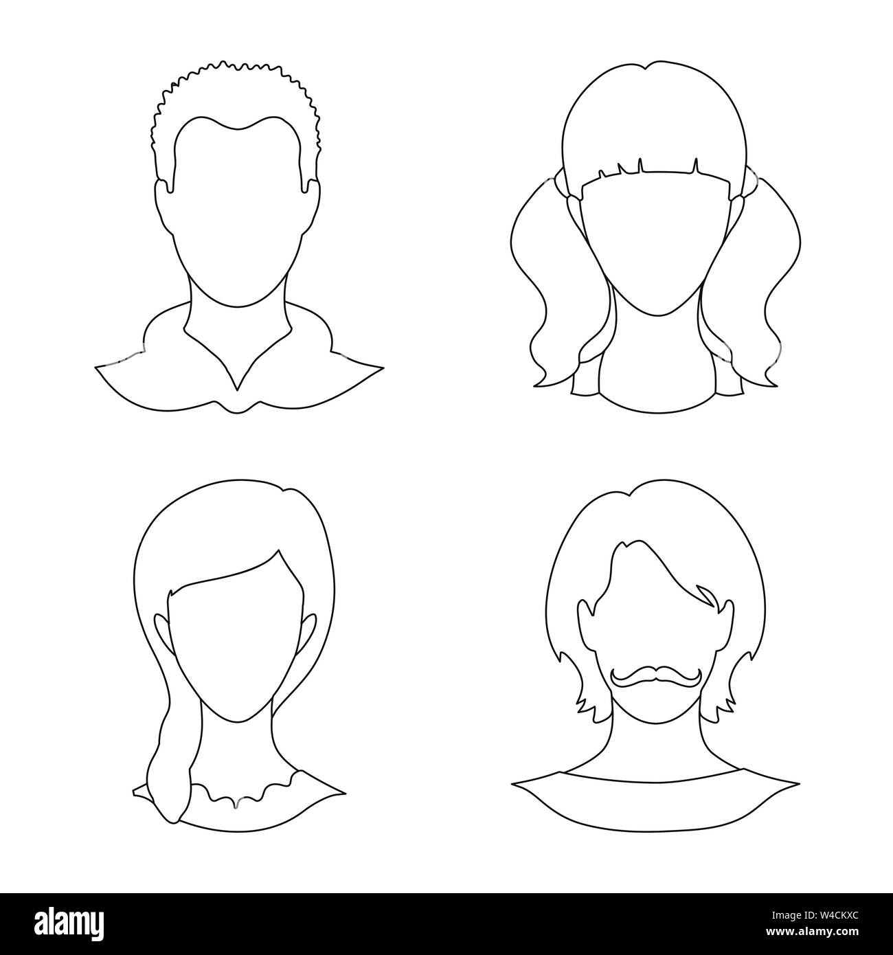 Vettore di progettazione professionale e foto logo. Raccolta di professionale e profilo icona vettore per il magazzino. Illustrazione Vettoriale